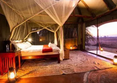 busanga plains camp bedroom view